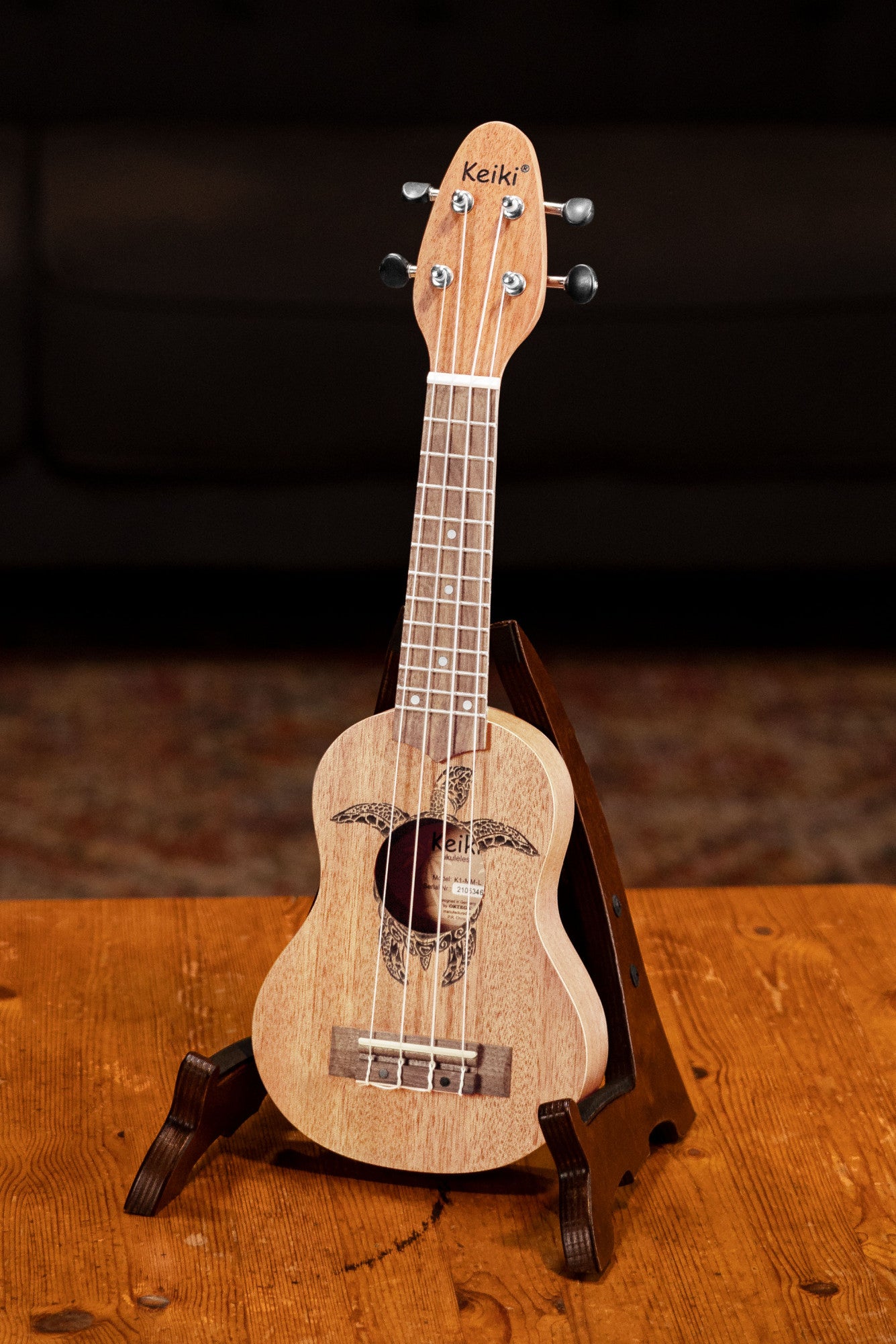 KEIKI K1 Series Sopranino Ukulele 4 String Lefty - Okoume Natural Mahogany