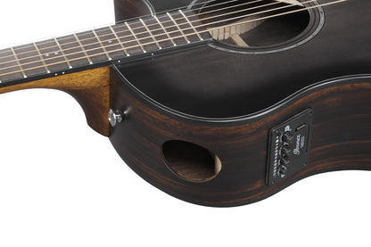 IBANEZ Advanced Acoustic AAM Acoustic Guitar 6-String - Transparent Charcoal Burst