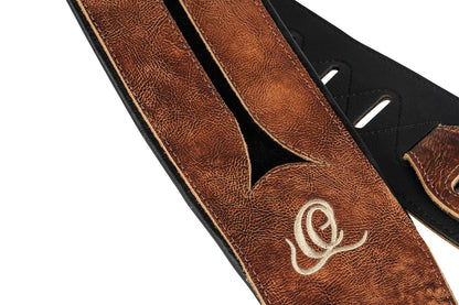 ORTEGA Genuine-Leather Bass-Strap - Chestnut Tree