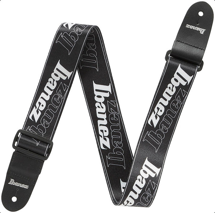 IBANEZ Design Strap - Black/White Logos