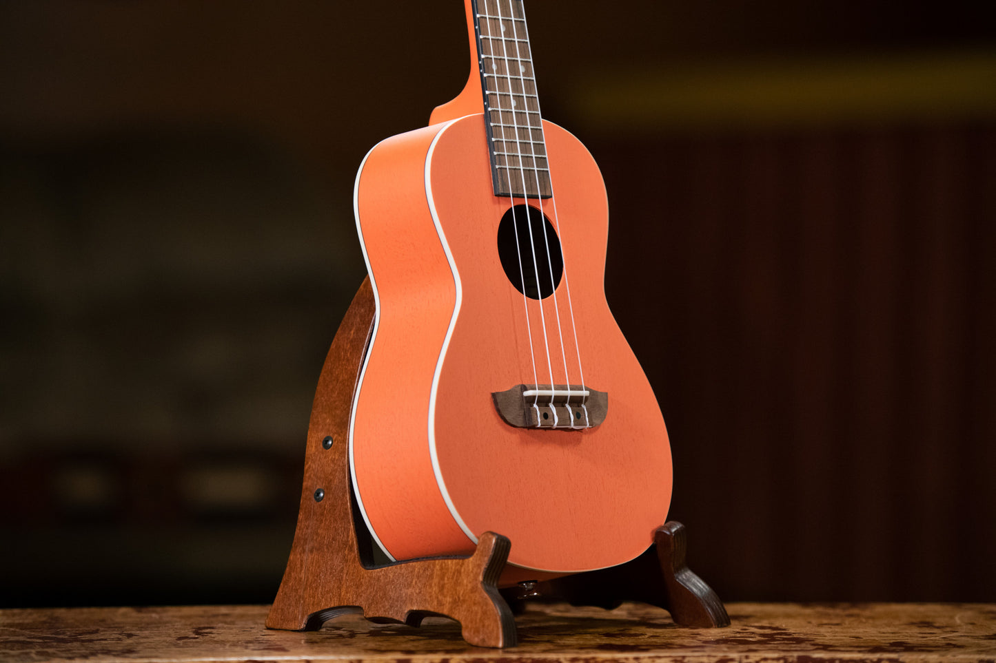 ORTEGA Earth Serie Konzert Ukulele 4 String - Hokkaido Pumpkin Orange