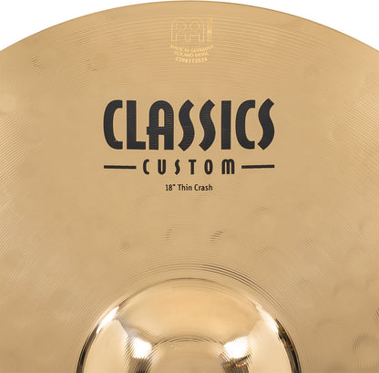 MEINL Cymbals Classics Custom Brilliant Thin Crash - 18"