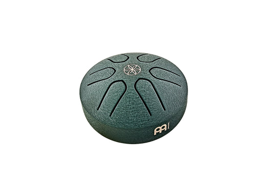 MEINL Sonic Energy Pocket Steel Tongue Drum 3", A Major/6 notes/440 Hz - Dark Green, Germ of Life