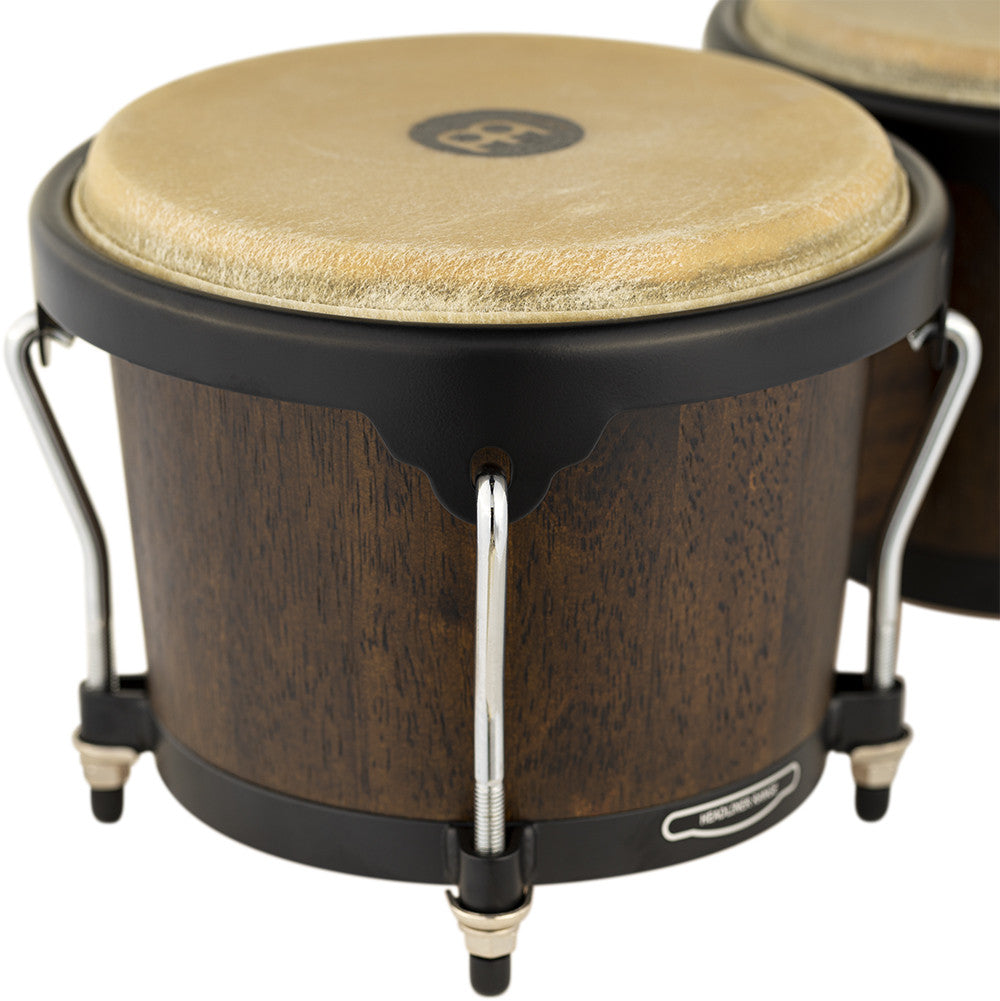 MEINL Percussion Headliner Series Wood Bongo 6 3/4" Macho & 8" Hembra - Wine Red Burst