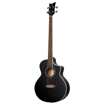 ORTEGA Deep Series 7 Medium Scale Acoustic Bass 4 String - Spruce / Mahogany Satin Black