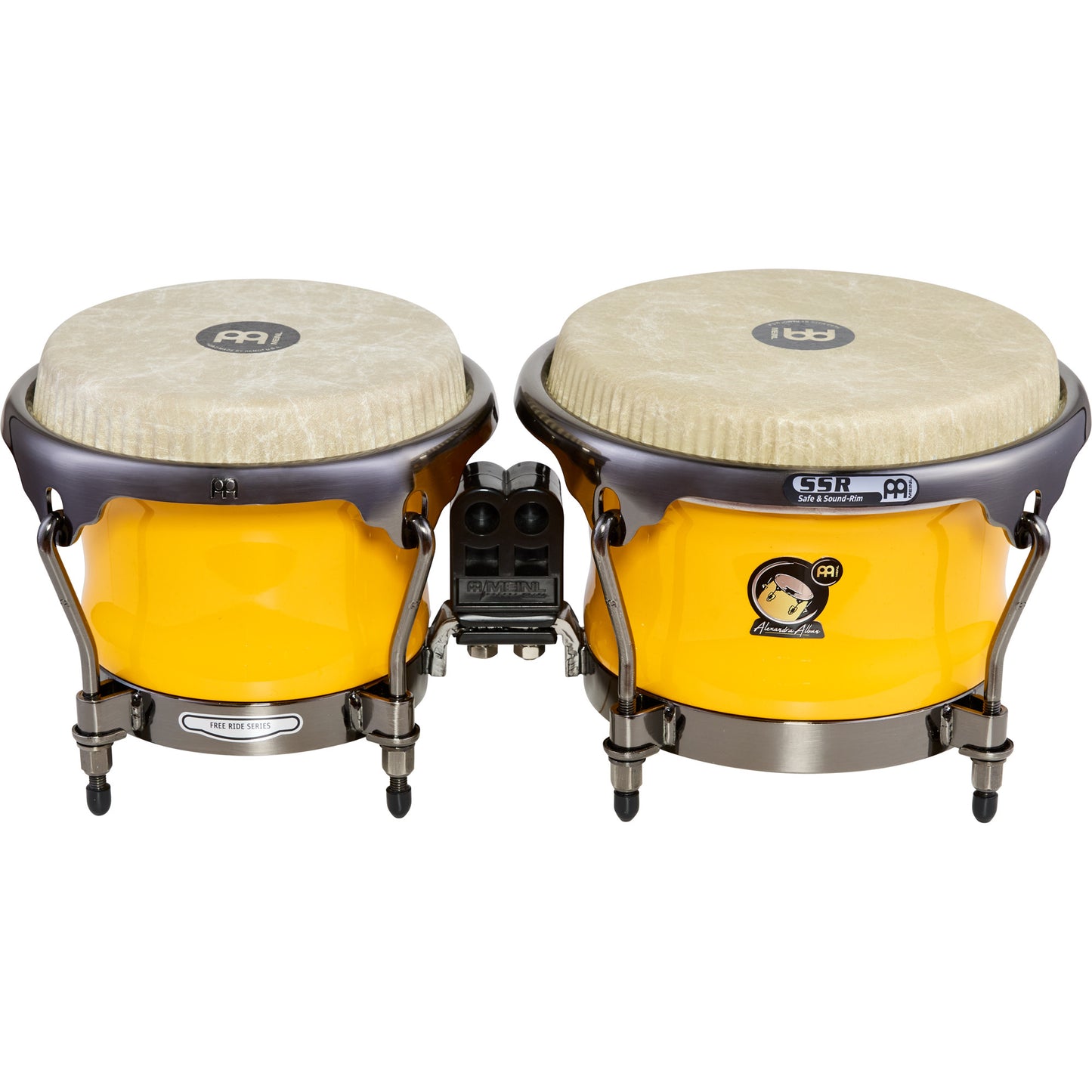 MEINL Percussion Artist Series Alexandra Alban Signature 7" & 8 1/2" Bongo - Sunrise Yellow