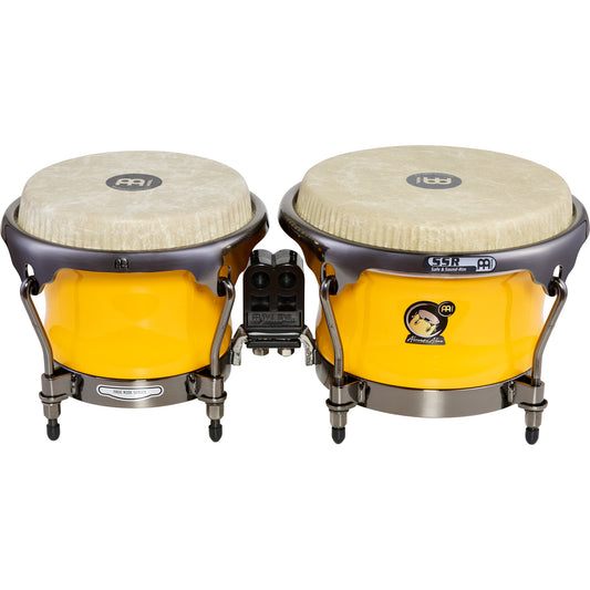 MEINL Percussion Artist Series Alexandra Alban Signature 7" & 8 1/2" Bongo - Sunrise Yellow