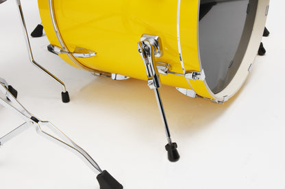 TAMA Imperialstar Drum Set 5 pcs - Electric Yellow/Chrome HW + MEINL Cymbals HCS Cymbal Kit/Stage Master Double-Braced Hardware Kit
