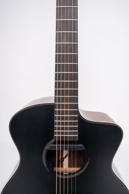IBANEZ Jon Gomm Signature Acoustic Guitar 6-String - Black Satin Top / Natural High Gloss Back and Sides + Case