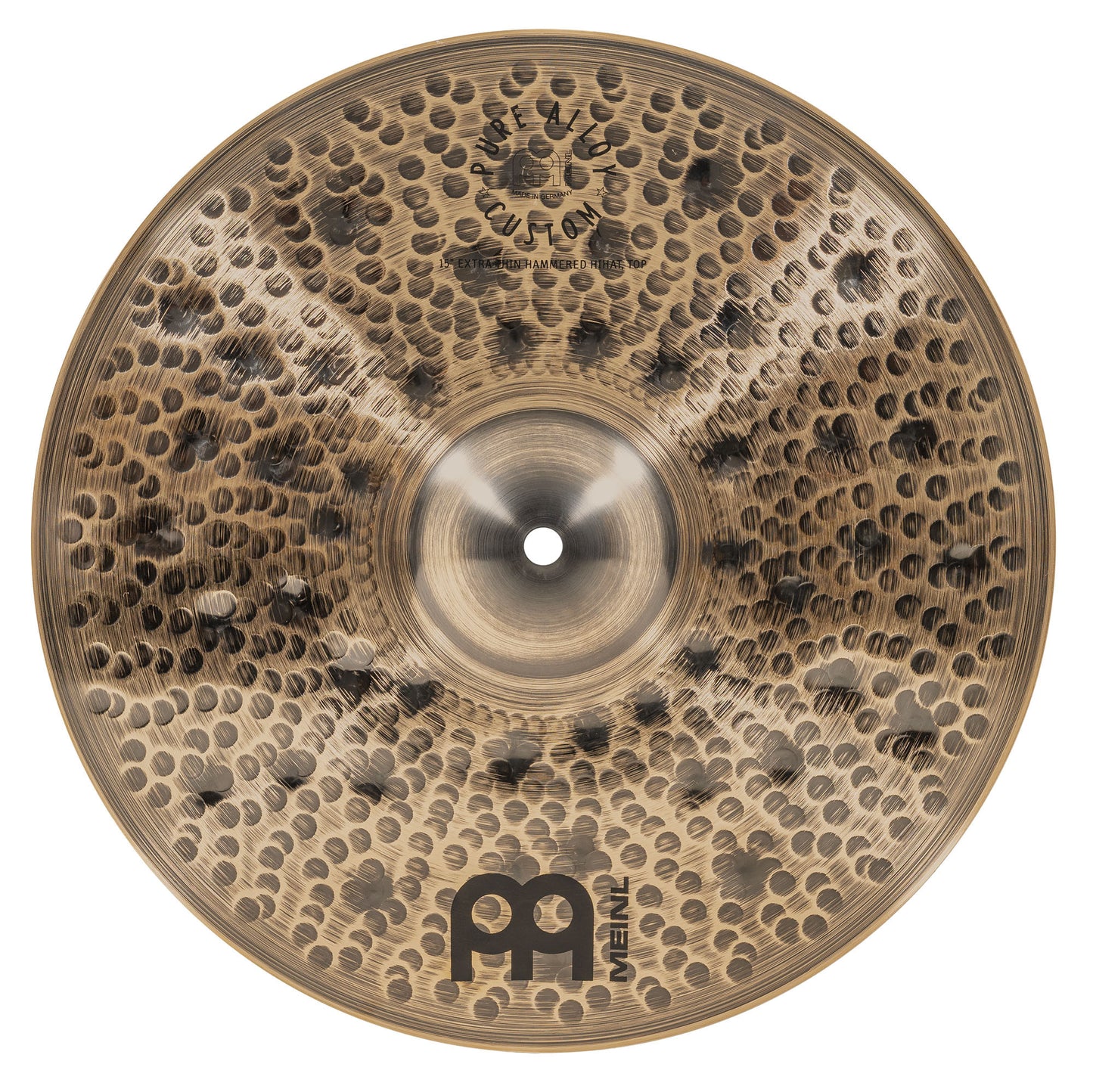 MEINL Cymbals Pure Alloy Custom Extra Thin Hammered Hihat - 15"