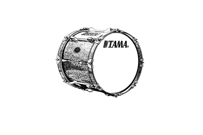 TAMA Fieldstar Premium Marching Bass Drum 14" x 14" - Deeper Purple/Chrom HW