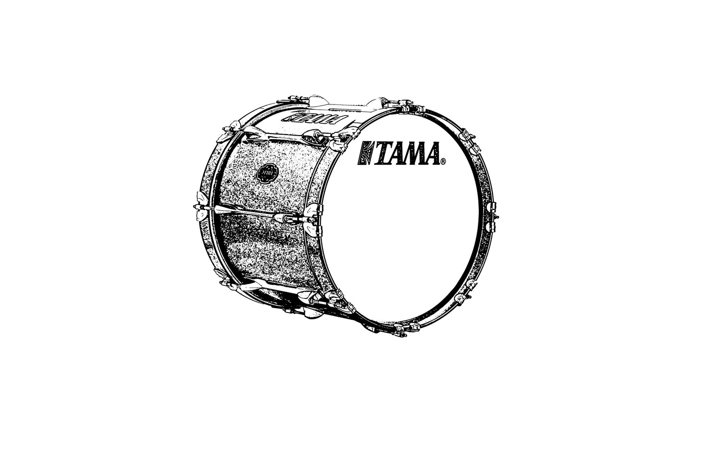TAMA Fieldstar Premium Marching Bass Drum 14" x 14" - Deeper Purple/Chrom HW