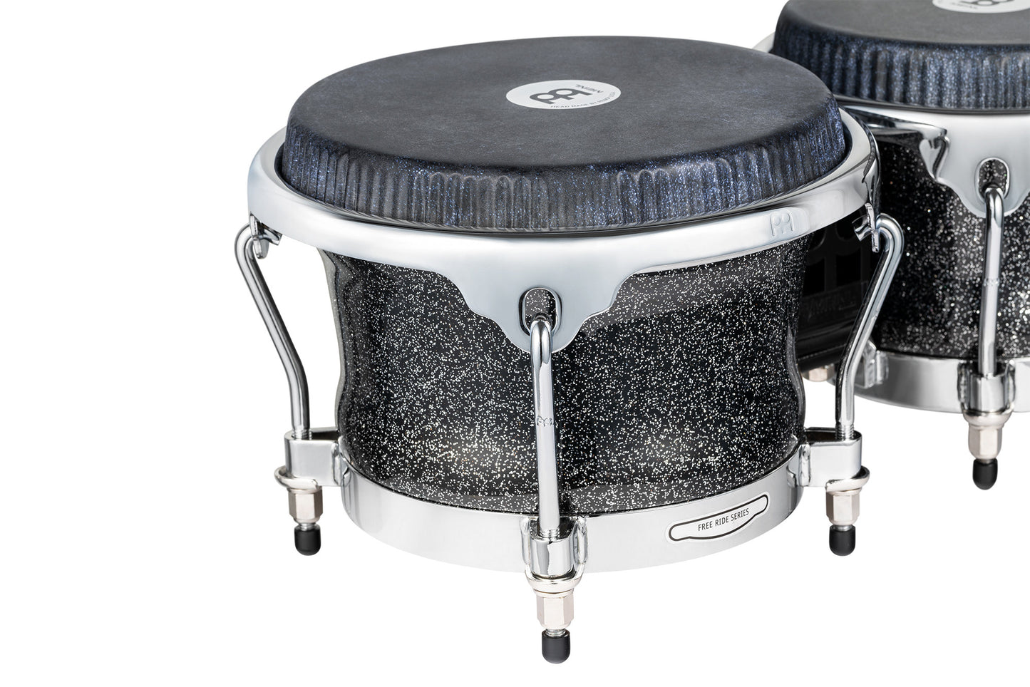 MEINL Percussion Artist Series Bongo Diego Galé, REMO® Black Calfskin Skyndeep Heads  - 7" & 8 1/2" Midnight Star