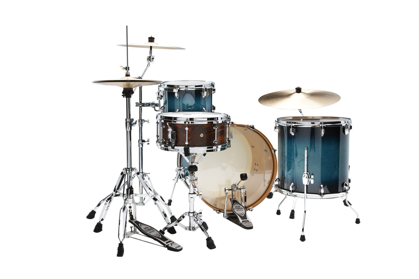 TAMA Superstar Classic Drum Set 3 pcs - Blue Lacquer Burst/Chrome HW + SM5W Hardware Kit