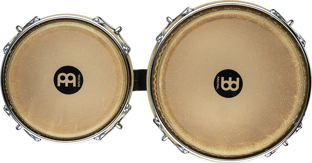 MEINL Percussion Woodcraft Series Wood Bongo 7" Macho & 9" Hembra - Antique Mahogany Burst/Chrome HW