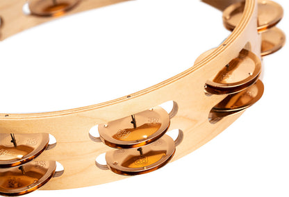 MEINL Percussion Artisan Edition Series Dual-Row Wood Tambourine - 10"