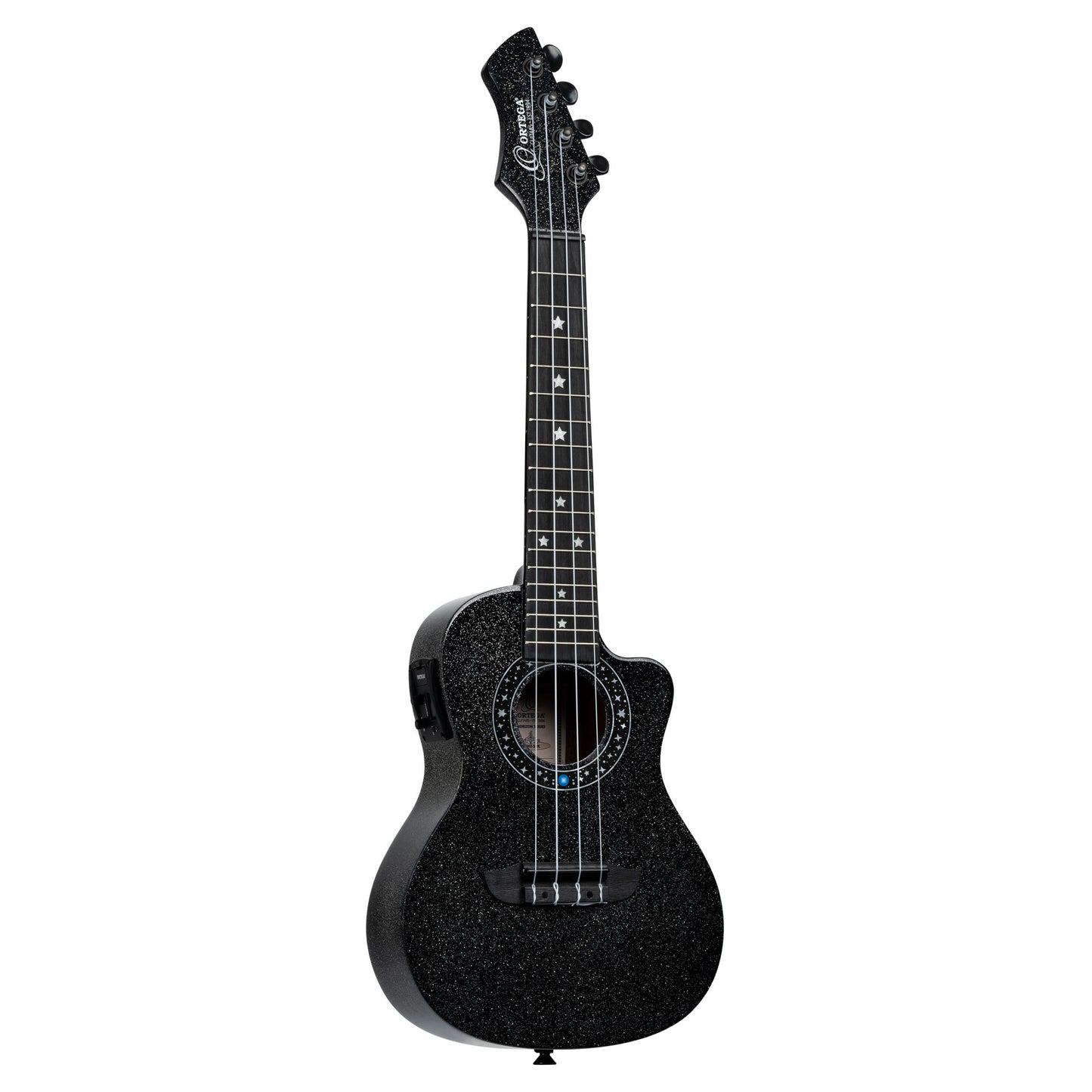ORTEGA Horizon Serie Konzert Ukulele 4 String - Black Sparkle + Bag