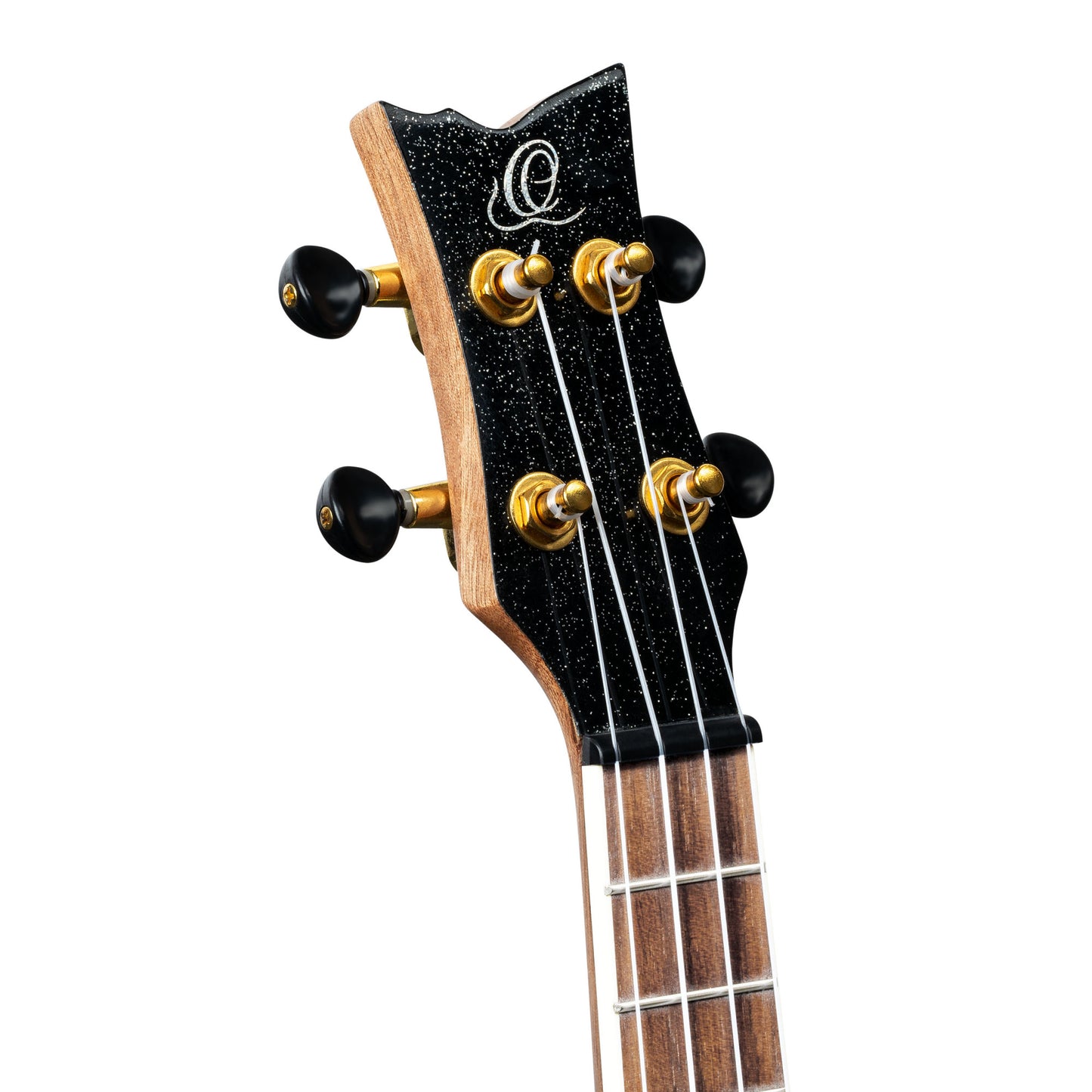 ORTEGA Element Serie Konzert Ukulele 4 String - Spruce / Catalpa Metallic Black + Bag