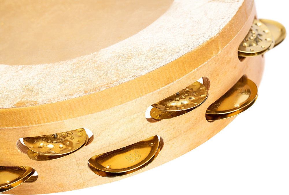 MEINL Percussion Artisan Edition Series Dual-Row Wood Headed-Tambourine - 10"