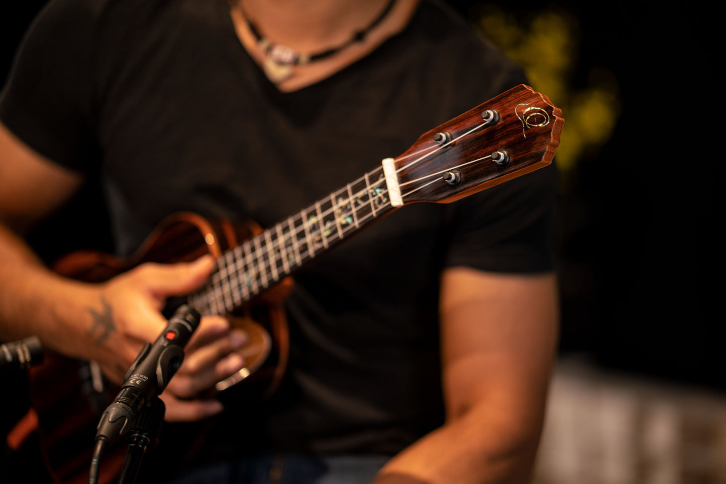 ORTEGA Elite Serie Konzert Ukulele 4 String - Solid Ebony Natural + Bag