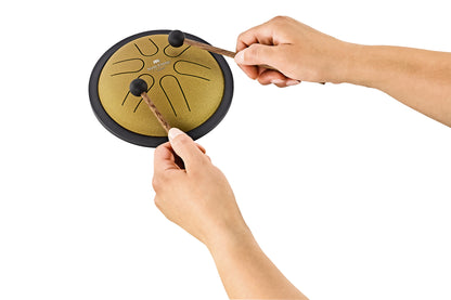 MEINL Sonic Energy Mini Steel Tongue Drum 6" - H Dur/6 Töne/440 Hz - Gold