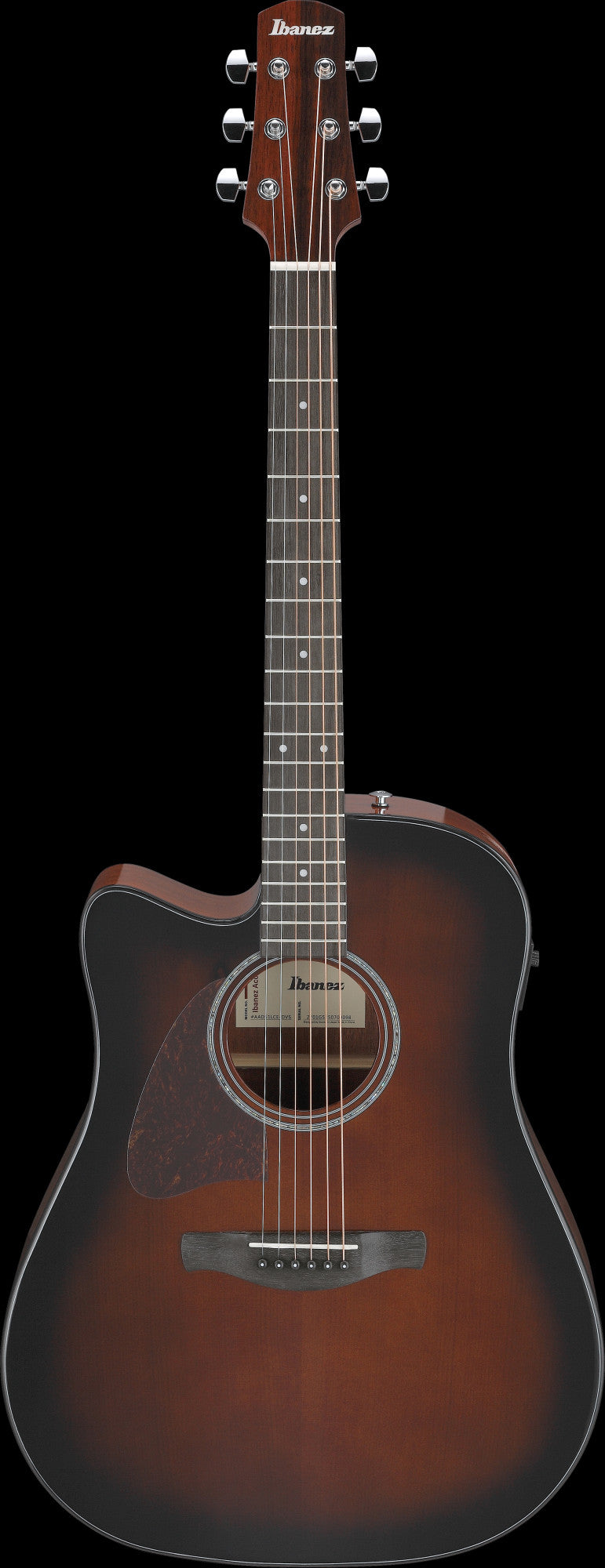 IBANEZ Advanced Acoustic AAD Acoustic Guitar 6-String Lefty - Dark Violin Sunburst High Gloss