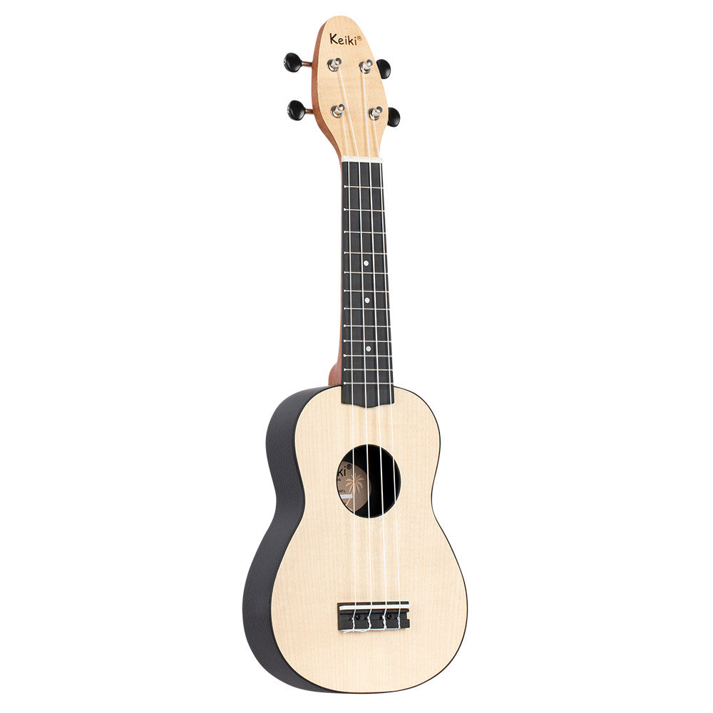 KEIKI K2 Serie Sopran Ukulele Lefty Set - Maple Natural / ABS