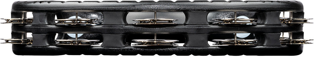 MEINL Percussion Traditional Mountable ABS Series Molded ABS Tambourine - Black/Nickel-Plated Jingles