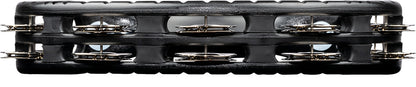 MEINL Percussion Traditional Mountable ABS Series Molded ABS Tambourine - Black/Nickel-Plated Jingles