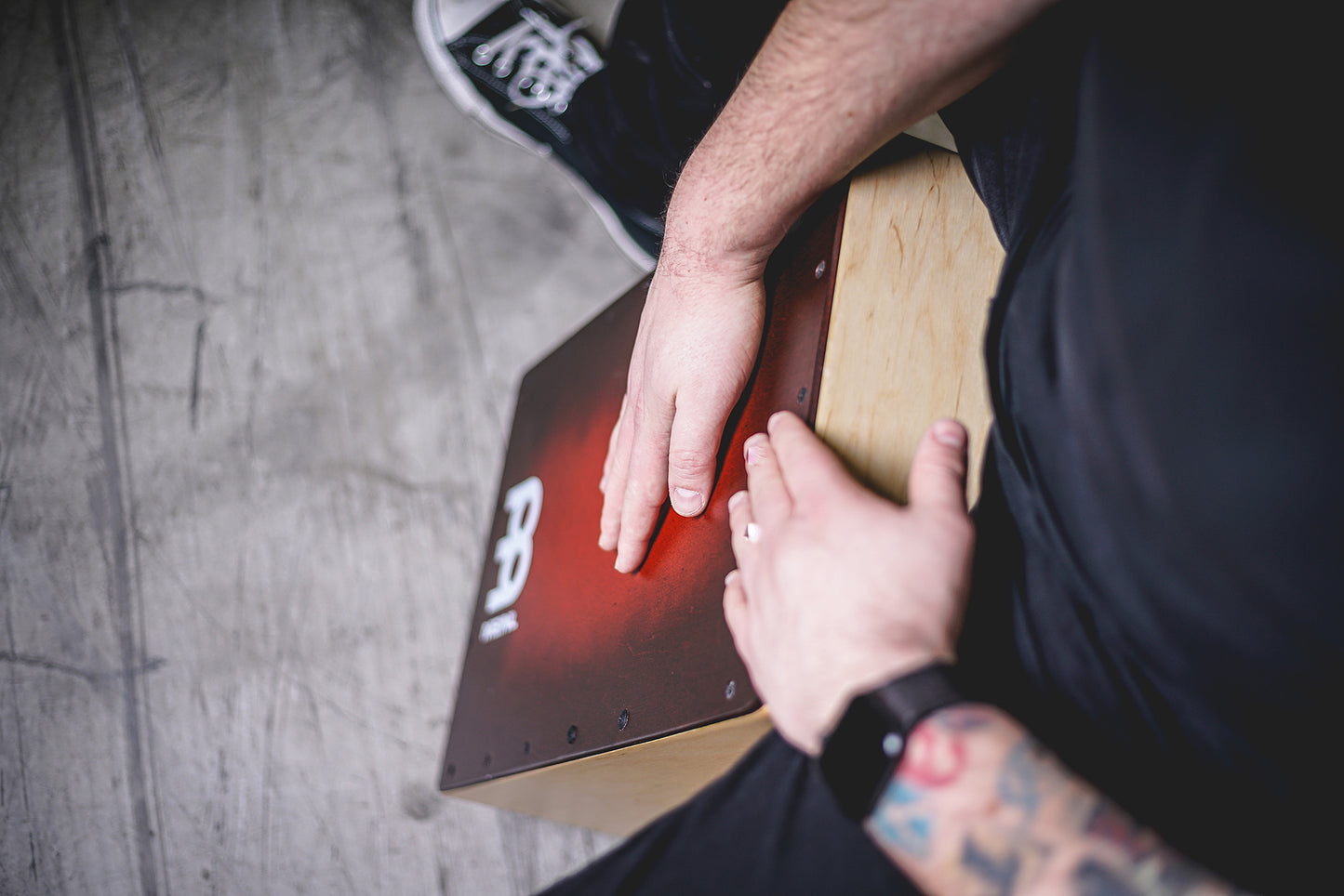 MEINL Percussion Snarecraft Series Snare Cajon 100 Special Edition - Red Burst