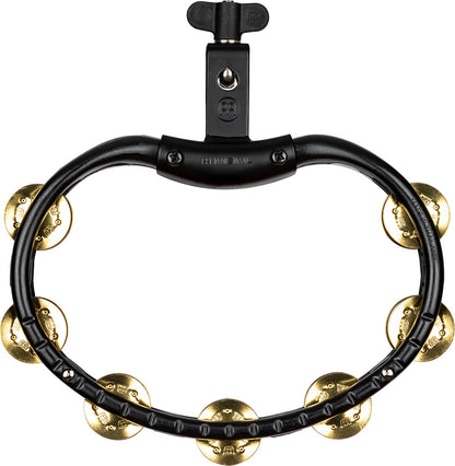 MEINL Percussion Traditional Mountable ABS Series Molded ABS Tambourine - Black/Solid Brass Jingles