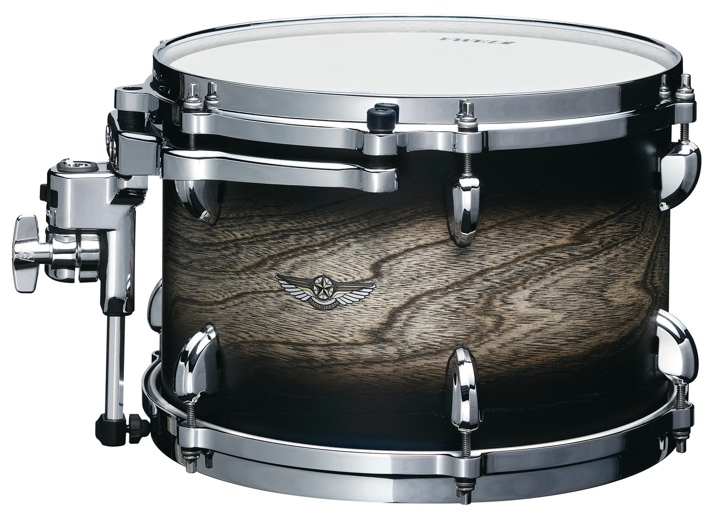 TAMA STAR Walnut Rack Tom 12" x 10" - Satin Black Japanese Sen Burst/Chrom HW