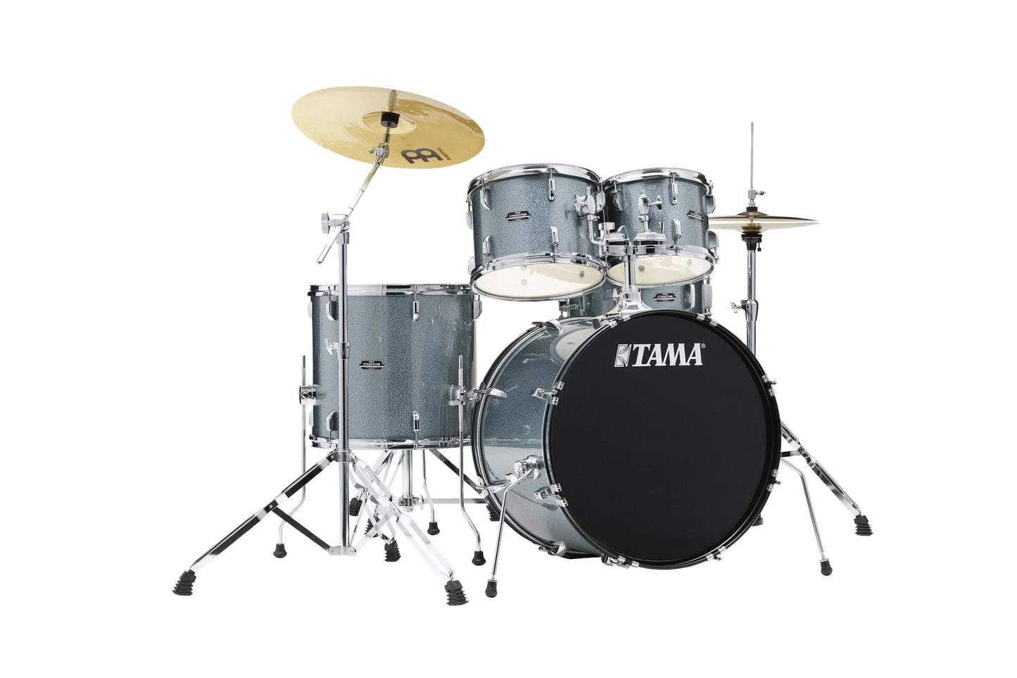 TAMA Stagestar Drum Set 5 teilig (22" BD) - Sea Blue Mist/Chrom HW + MEINL Cymbals BCS Cymbal Set