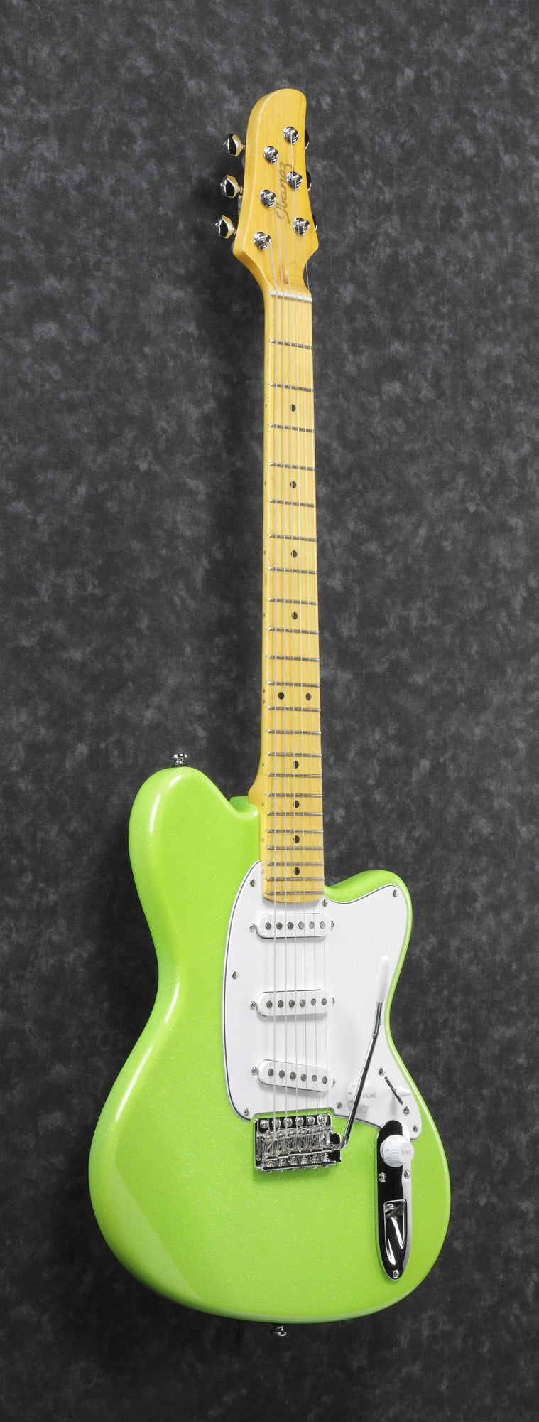IBANEZ Yvette Young Signature E-Guitar 6 String - Slime Green Sparkle + Special Sticker