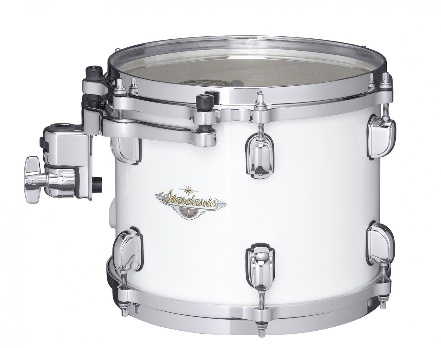 TAMA Starclassic Maple Lacquer Rack Tom 10" x 8" - Piano White/Chrom HW