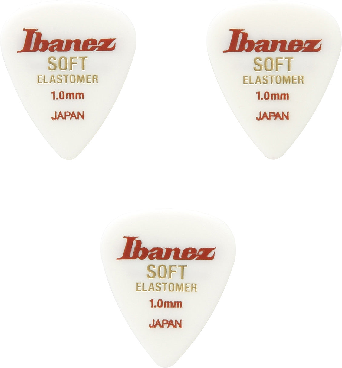 IBANEZ Elastomer Picks - 3er Pack