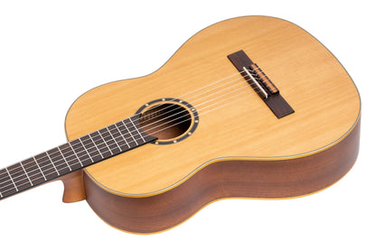 ORTEGA Family Series 4/4 Konzertgitarre 6 String Lefty - Zeder / Mahagoni Natur + Bag