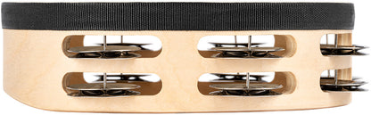 NINO Percussion Double Row Headed Wood Tambourine - 8” Natural