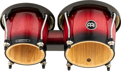 MEINL Percussion Headliner Series Wood Bongo 6 3/4" Macho & 8" Hembra - Wine Red Burst