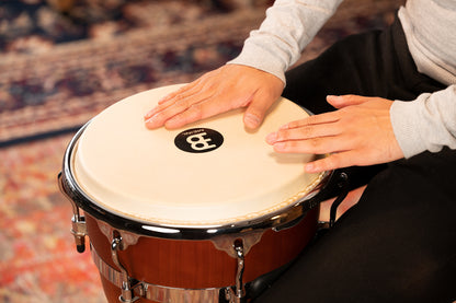 MEINL Percussion Floatune Series Djembe 12" - Zebra Finished Ash Matte