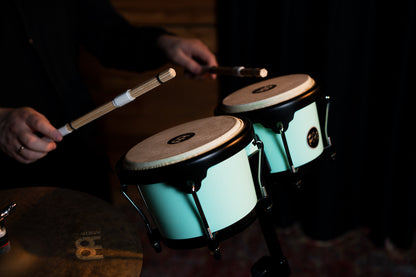 MEINL Percussion Journey Series Bongo 6 1/2" Macho & 7 1/2" Hembra - Seafoam Green