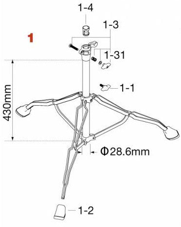TAMA Base Assembly for HC82W