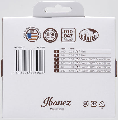 IBANEZ Saiten Set für 6 String Akustikgitarre - Extra Light