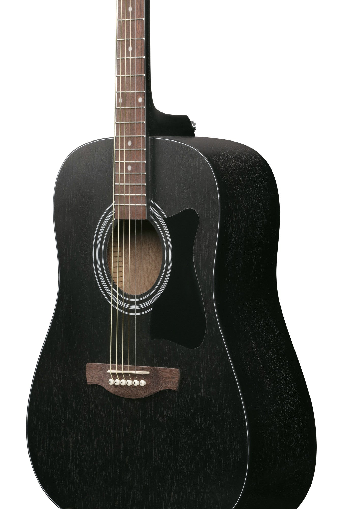 IBANEZ Jampack Akustikgitarren-Set 6-String - Weathered Black Open Pore + Gigbag, Gurt, Stimmgerät & Plektren