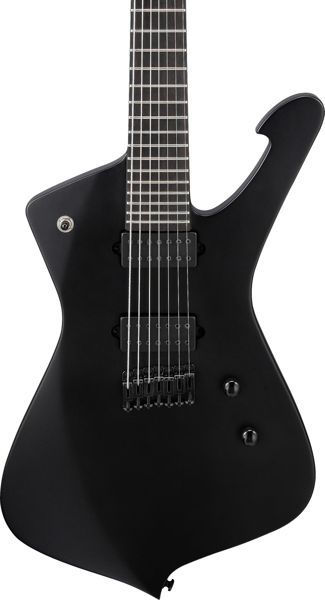 IBANEZ Iron Label Iceman E-Guitar 7 String - Black Flat