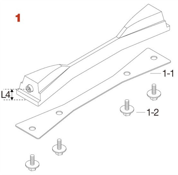 TAMA Spannböckchen für Artstar 8" Tom Tom mit Befestigungsschrauben