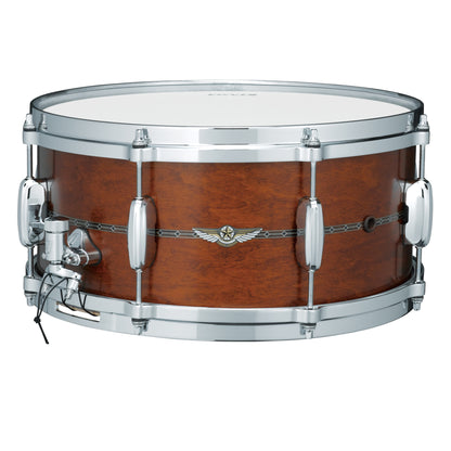 TAMA STAR Maple Snare Drum 14" x 6,5" - Satin Antique Brown/Chrome HW - Outside Inlay