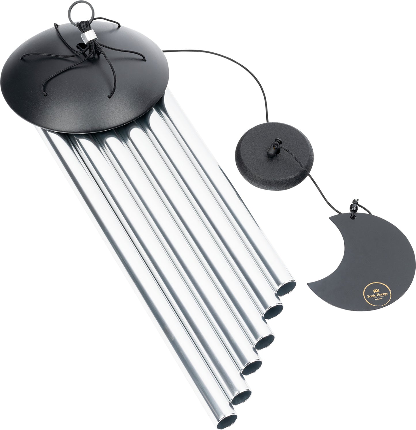 Meinl Sonic Energy Moon Meditation Chime 32"/80 cm - 432 Hz - Runder Bogendeckel/Silber