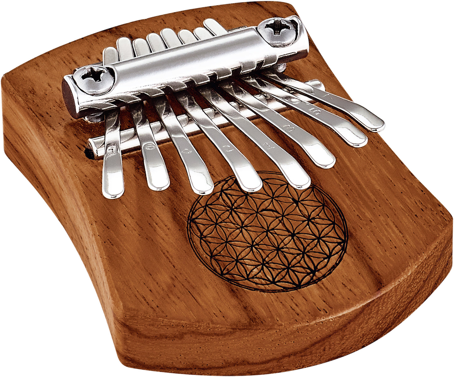 Meinl Sonic Energy Solid "Flower of Life" Mini Kalimba - 8 Töne / rotes Zebraholz
