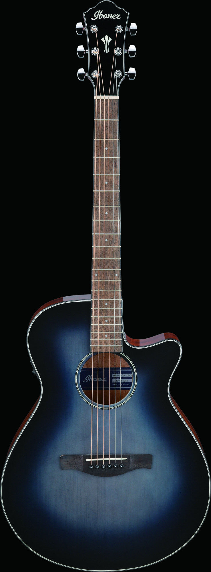 IBANEZ AEG Acoustic Guitar 6-String - Indigo Blue Burst High Gloss